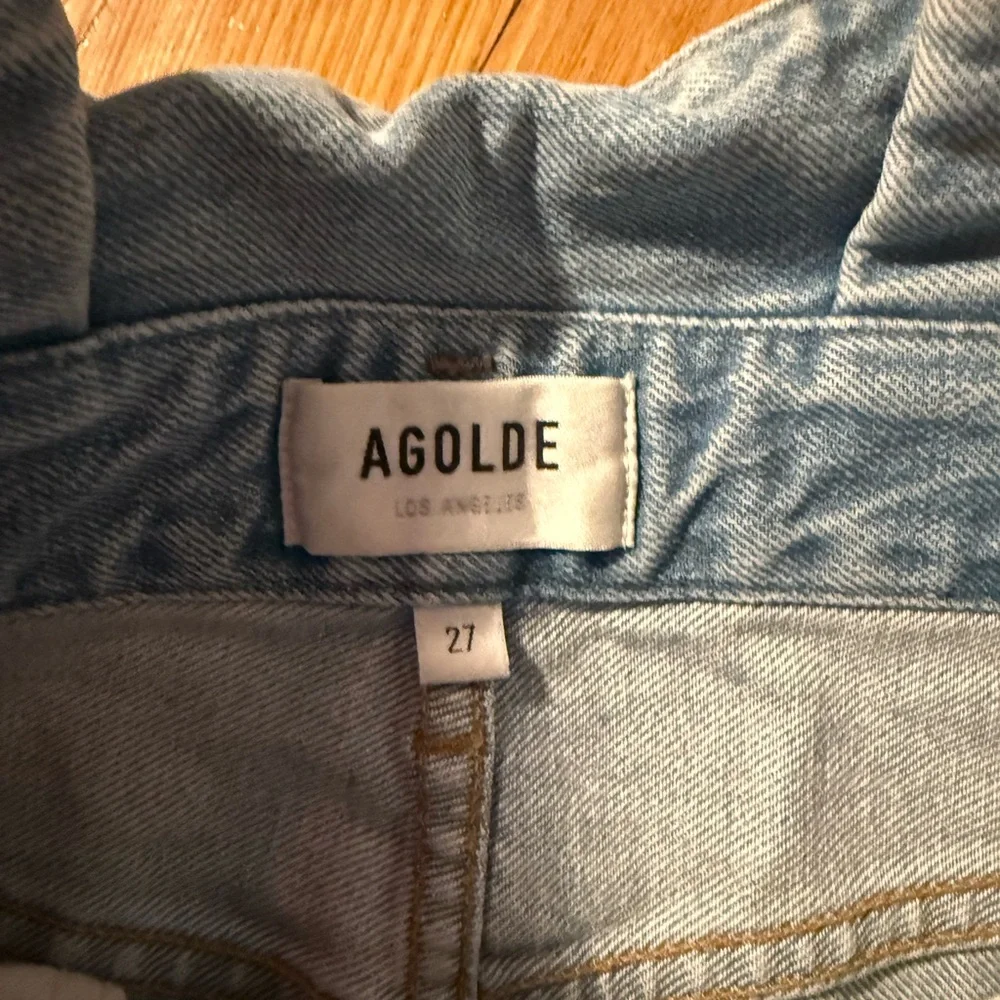 Agolde Lettuce waistband Light Blue Jeans - Picture 3 of 5